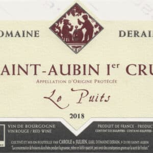 Saint-Aubin Le Puits rouge 2018 du domaine Dominique Derain